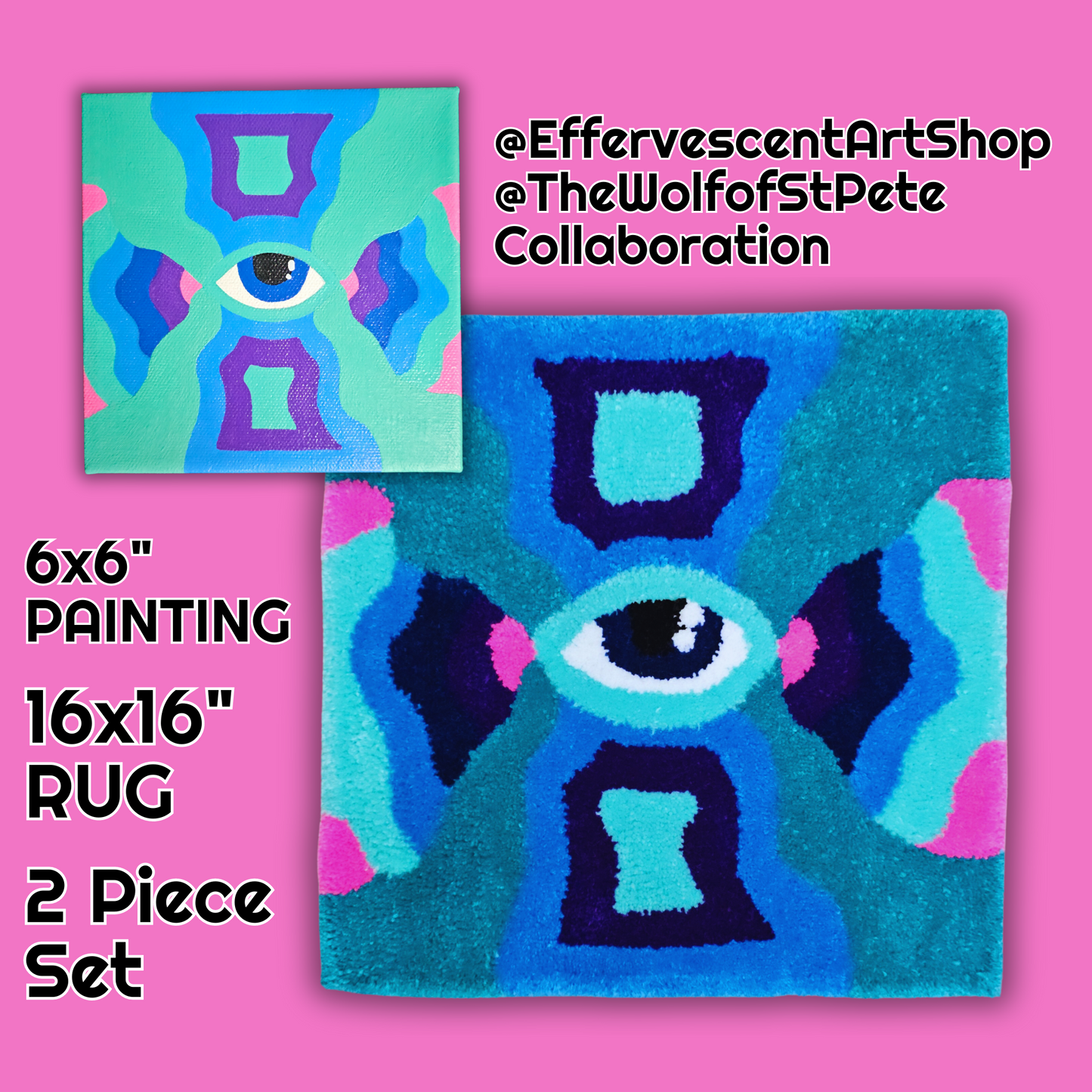 Effervescent Art Shop Collab Eye Painting + Rug Set