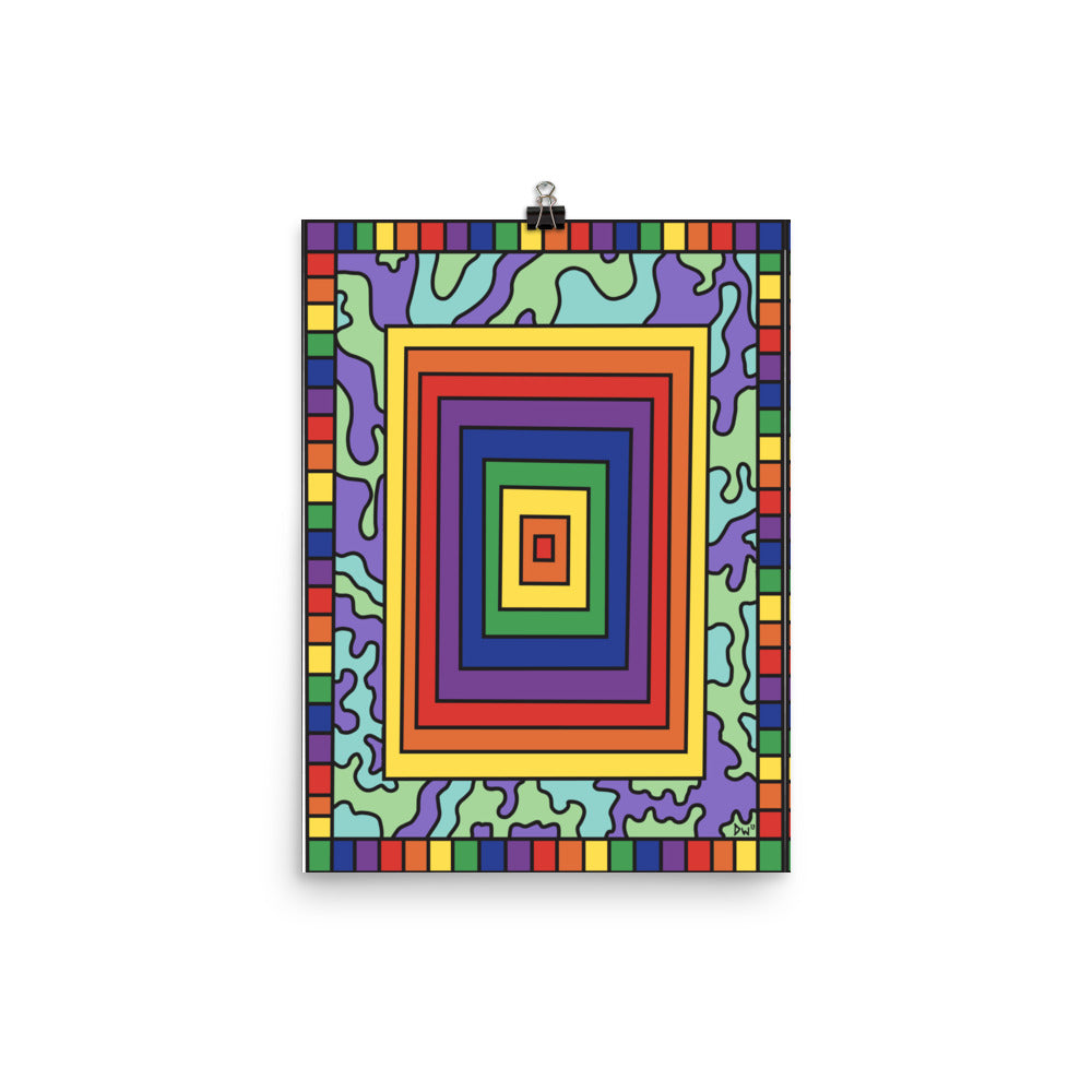 Rectangular Rainbows Poster Print