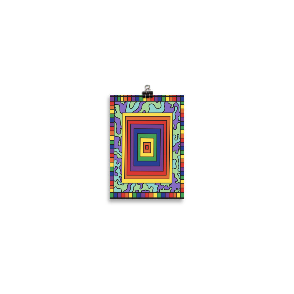 Rectangular Rainbows Poster Print