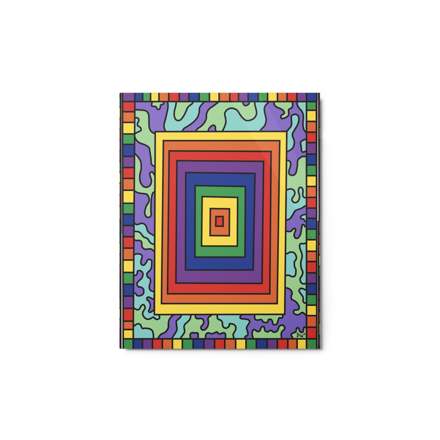 Rectangular Rainbows Metal Print