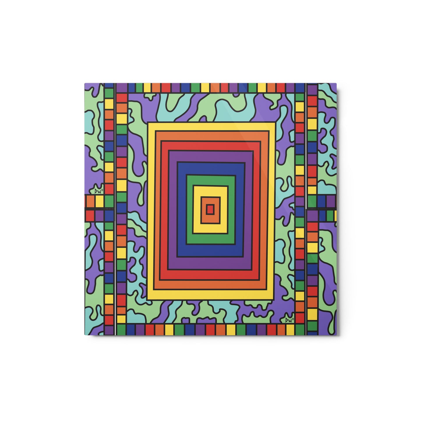 Rectangular Rainbows Metal Print