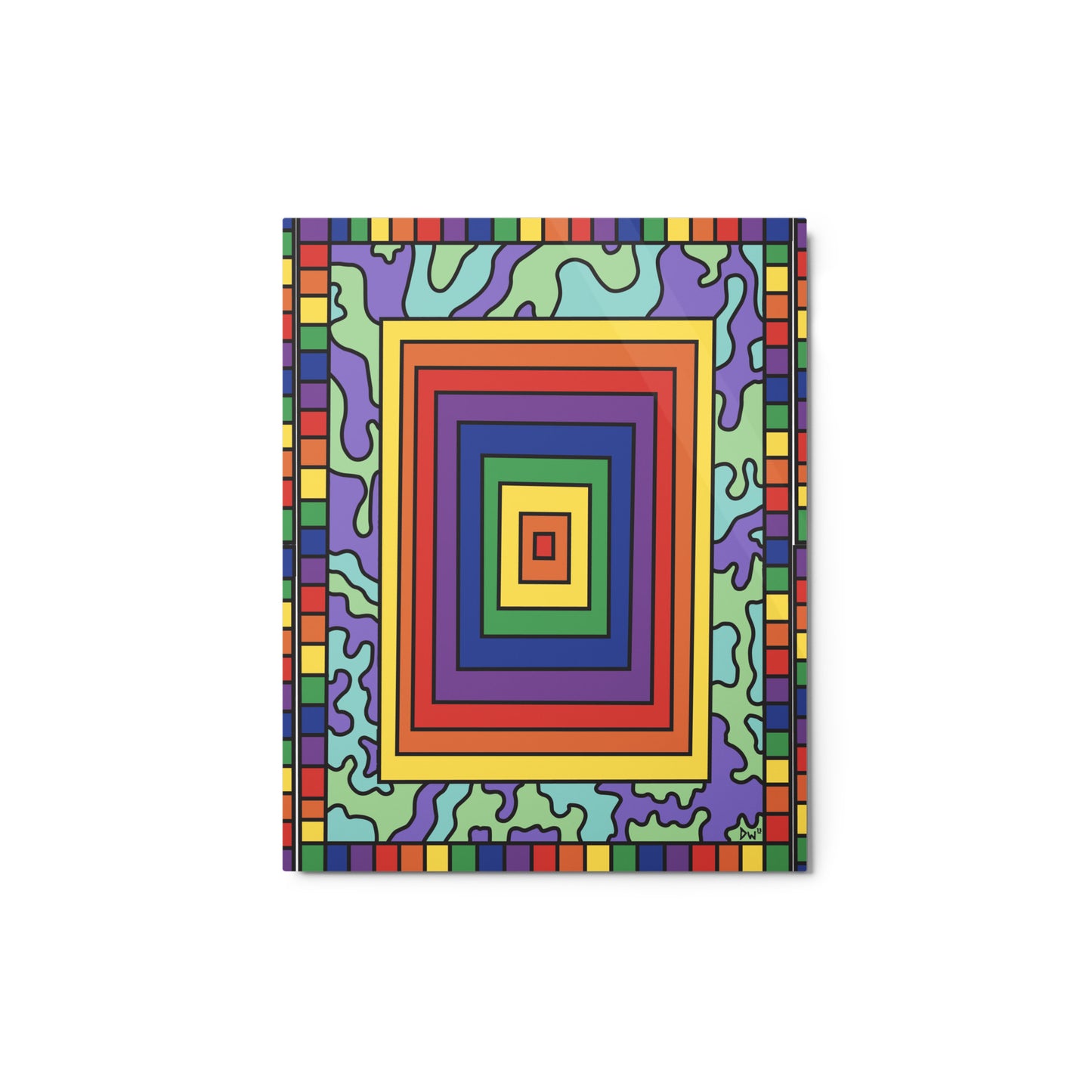 Rectangular Rainbows Metal Print