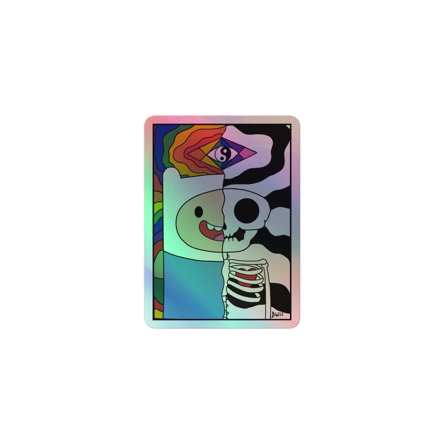 Psychedelic Time! Holographic Sticker