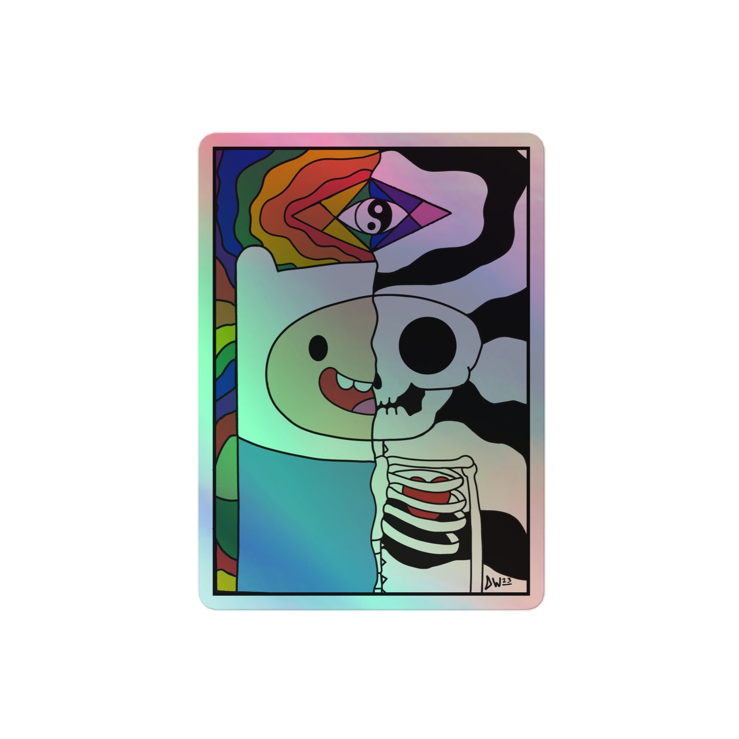 Psychedelic Time! Holographic Sticker