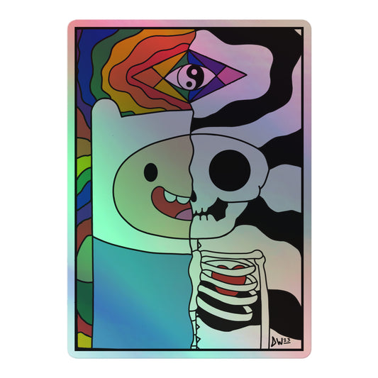 Psychedelic Time! Holographic Sticker
