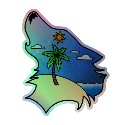 The Wolf of St. Pete Holographic stickers