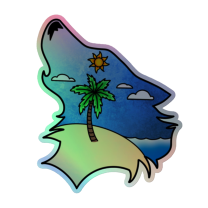 The Wolf of St. Pete Holographic stickers