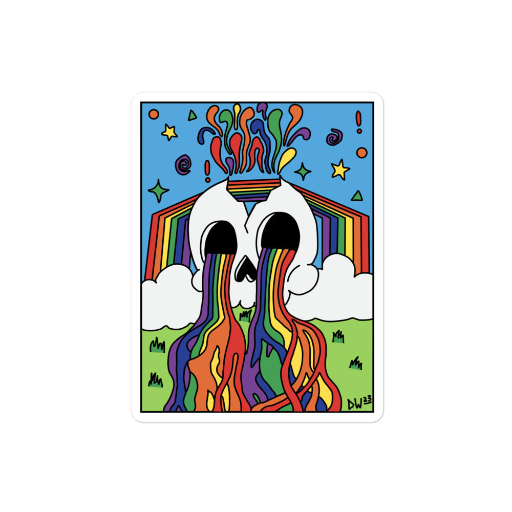 Rainbow Tears Sticker