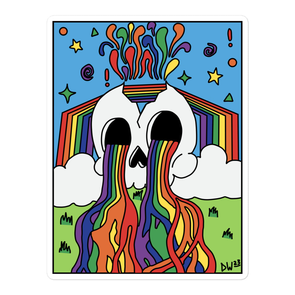 Rainbow Tears Sticker