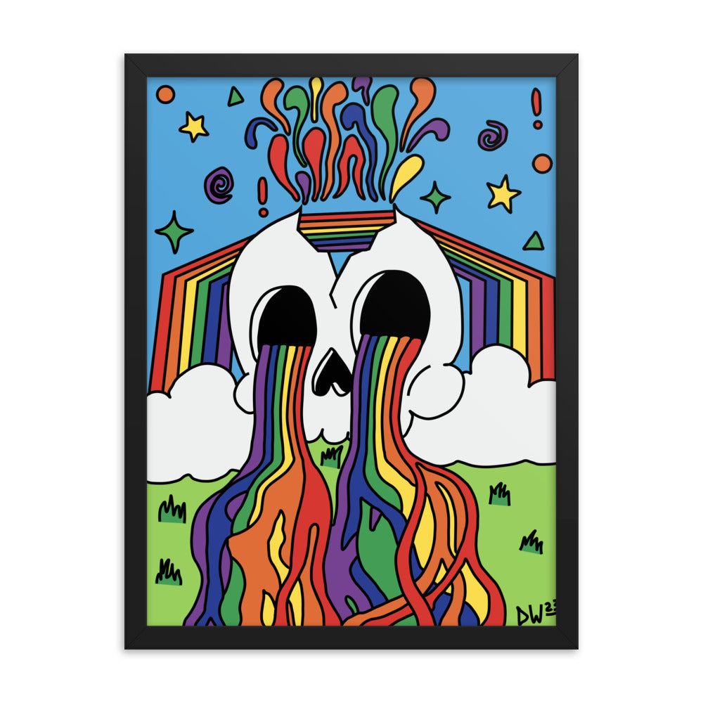 Rainbow Tears Framed Poster Print