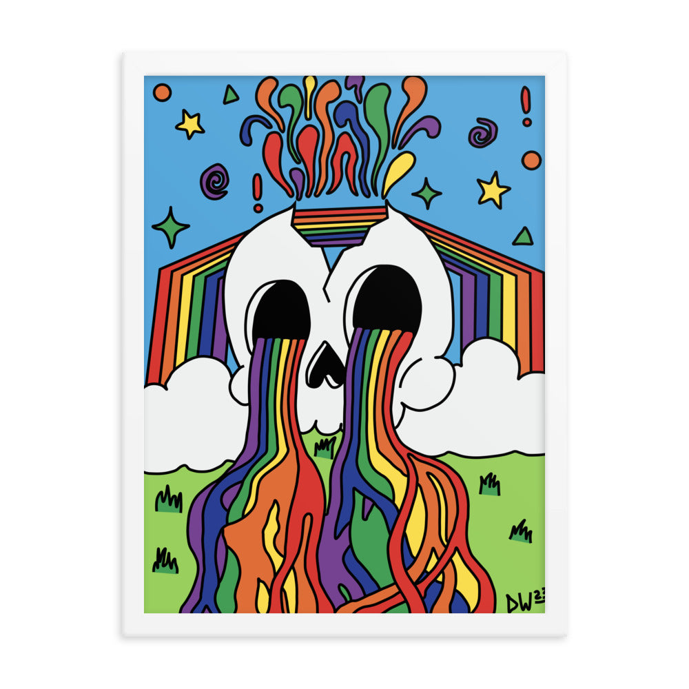 Rainbow Tears Framed Poster Print