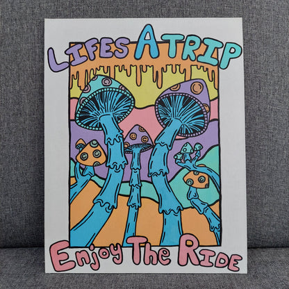 "Life's A Trip, Enjoy The Ride!" Canvas Panel